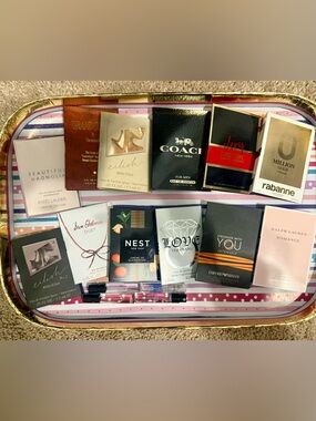 Designer Luxury Perfume Sample Lot-Couch,Armani,Ralph Lauren,Estée Lauder&more!